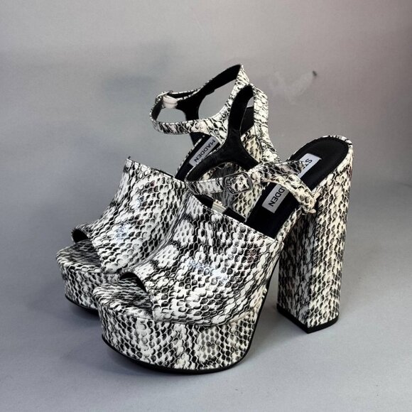 Steve Madden Snake Print Platform Heels - Size 6.5 - Picture 1 of 10